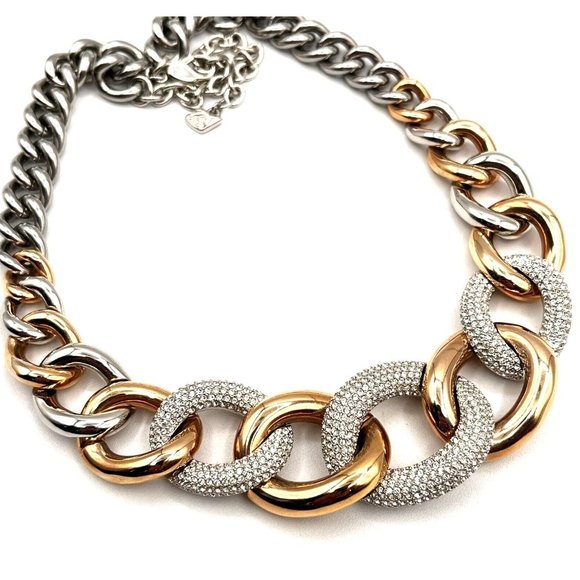 Swarovski Silver and Rose Gold Chain Necklace - Picture 8 of 14